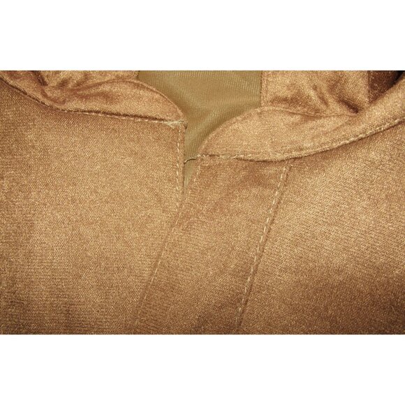 WFF Farah Shirt Mens Sz Large Brown Faux Suede Shacket pocket flaps button down - Picture 5 of 11